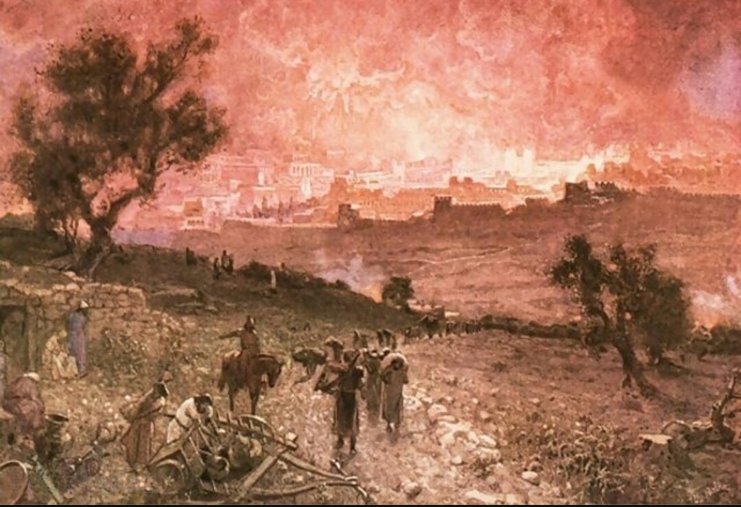 Image result for Phillip Medhurstâs Bible in pictures 095 The destruction of Jerusalem by Nebuzar-adan